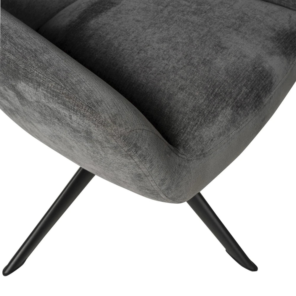 Fotoliu rotativ 360 BOLONIA Gri inchis L72.5cm x A78cm x H98cm