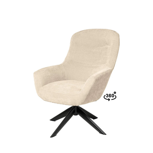 Fotoliu rotativ 360 BOLONIA Bej L72.5cm x A78cm x H98cm