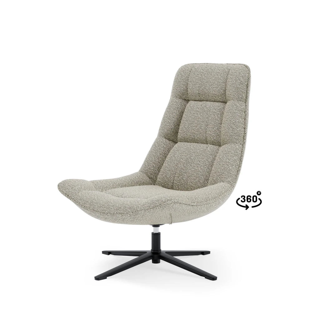 Fotoliu rotativ 360 PARMA Taupe L83cm x A93cm x H98cm