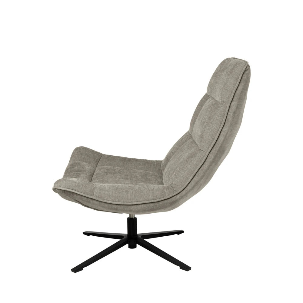 Fotoliu rotativ 360 PARMA Gri deschis L83cm x A93cm x H98cm