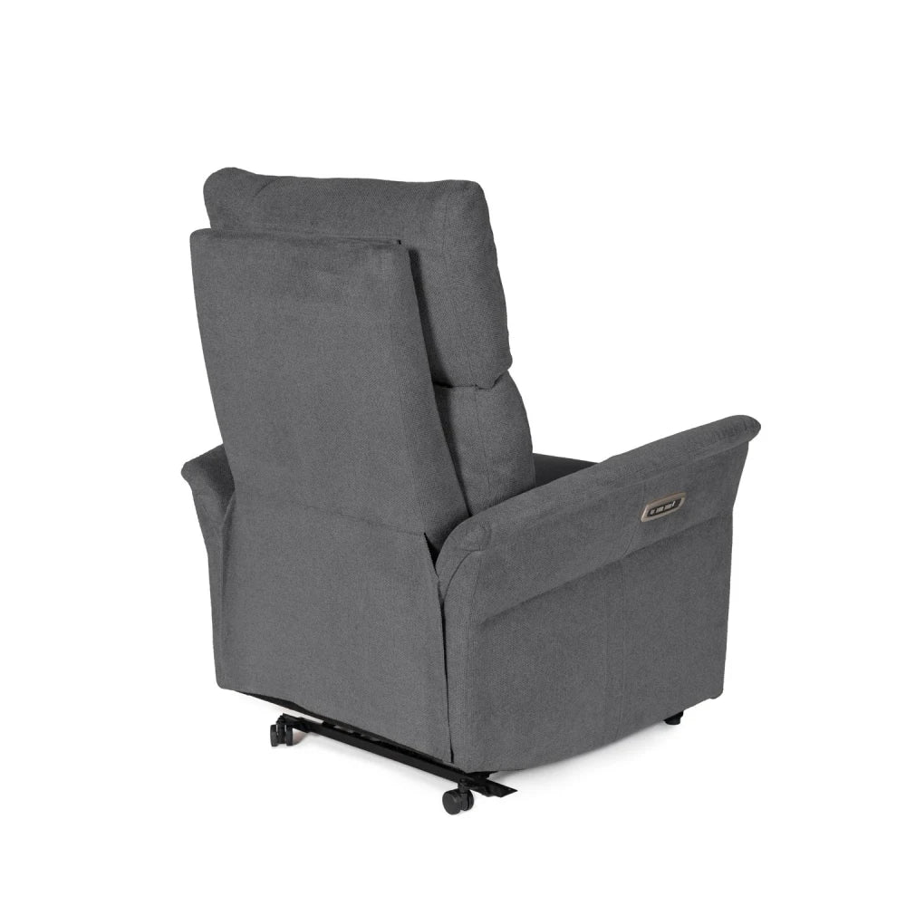 Fotoliu cu recliner electric 2 motoare MISAKI Gri inchis L66cm x A84cm x H107cm