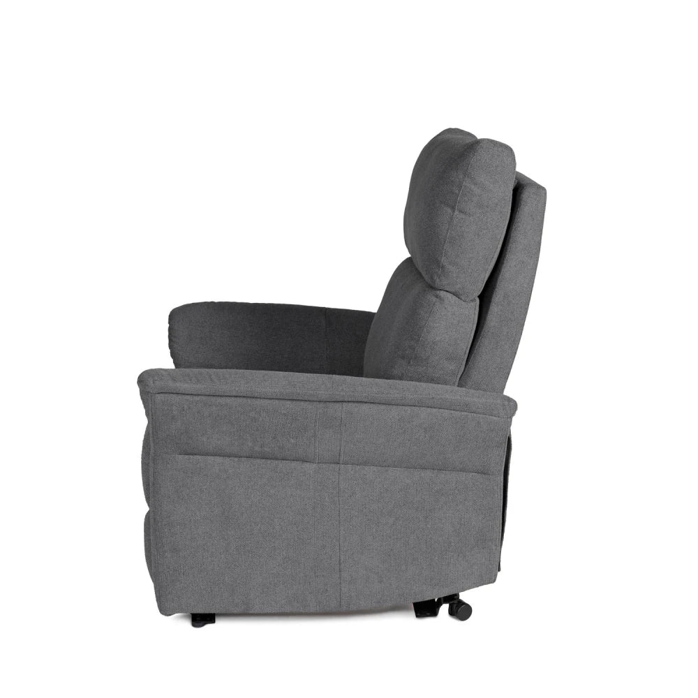 Fotoliu cu recliner electric 2 motoare MISAKI Gri inchis L66cm x A84cm x H107cm