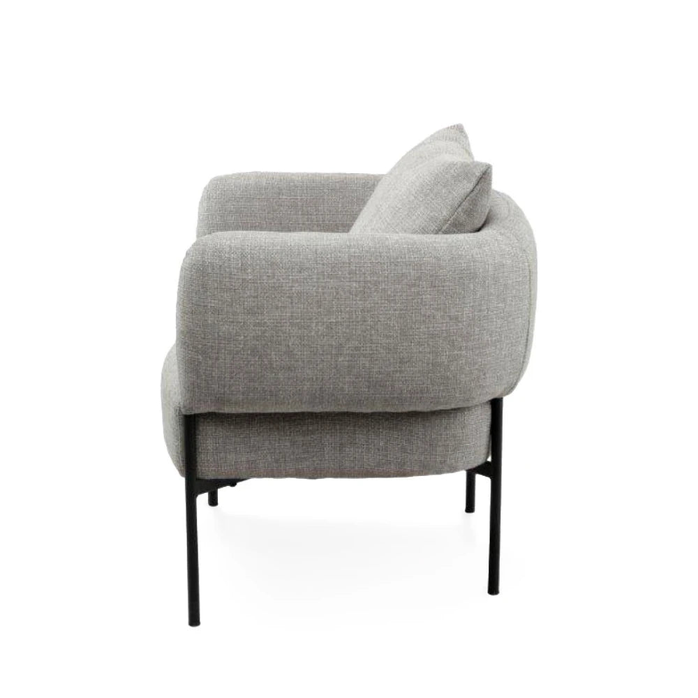 Fotoliu clasic cu perna lombara AGADIR Gri L80cm x A75cm x H77cm