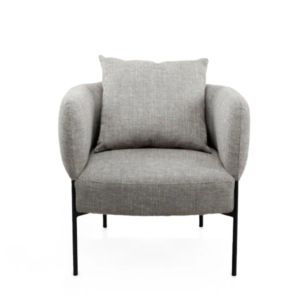 Fotoliu clasic cu perna lombara AGADIR Gri L80cm x A75cm x H77cm