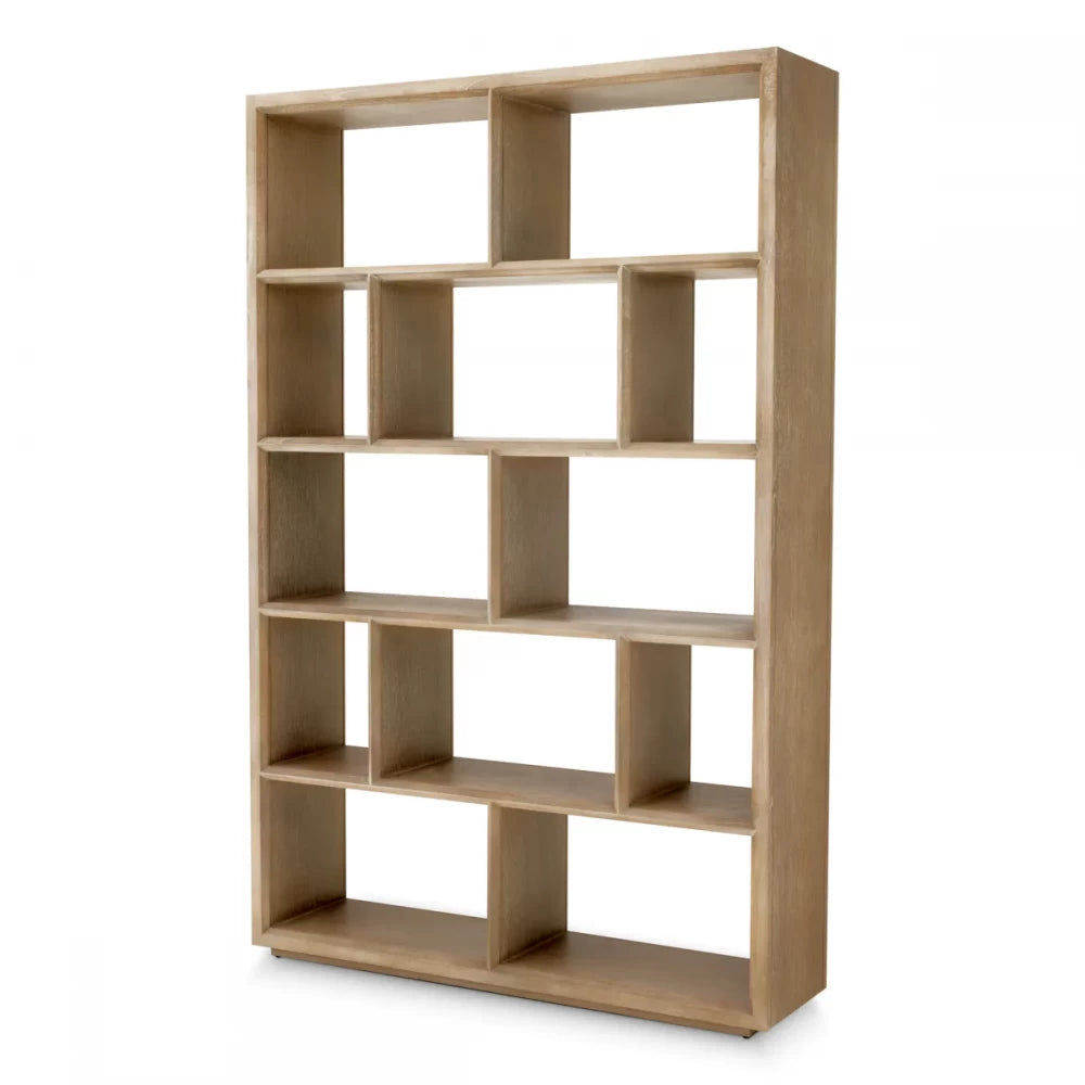 Biblioteca din Furnir de stejar Maro deschis L150xH230cm Marguesa L Eichholtz