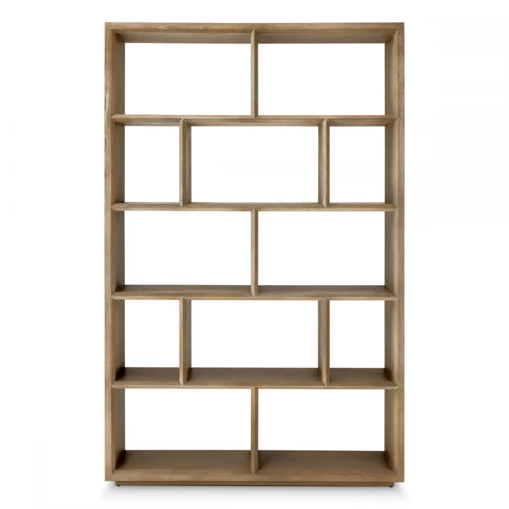 Biblioteca din Furnir de stejar Maro deschis L150xH230cm Marguesa L Eichholtz