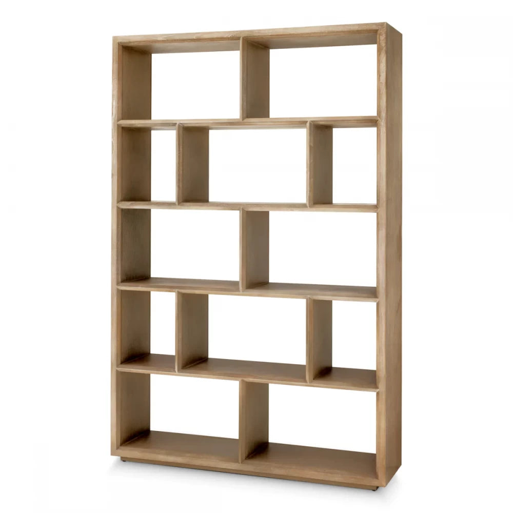 Biblioteca din Furnir de stejar Maro deschis L150xH230cm Marguesa L Eichholtz
