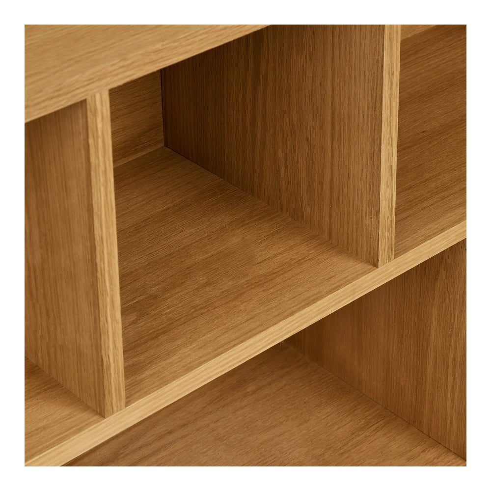 Biblioteca din Lemn de stejar/MDF Maro si   L112xH104,5cm Oshawa