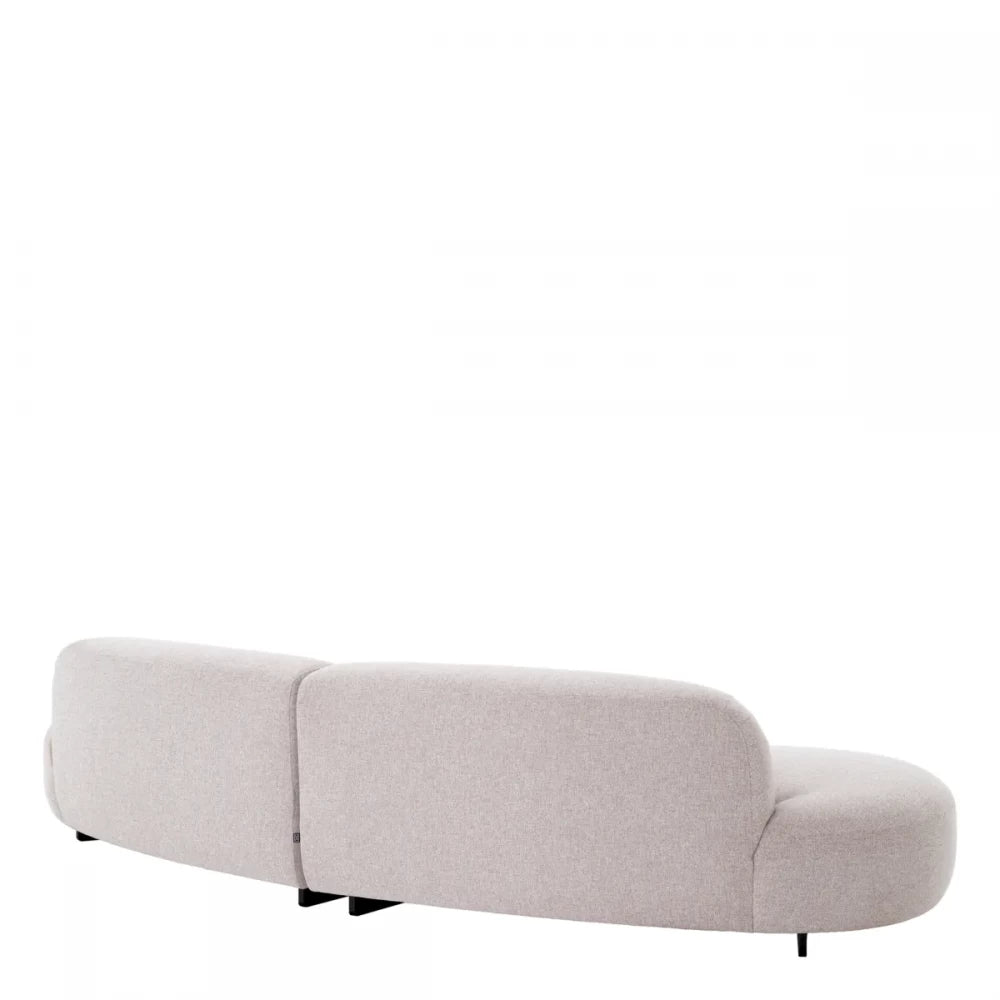 Canapea de exterior fixa de 2 locuri tapitata cu Stofa Mauritius Gri L305x111cm Bjorn S Eichholtz