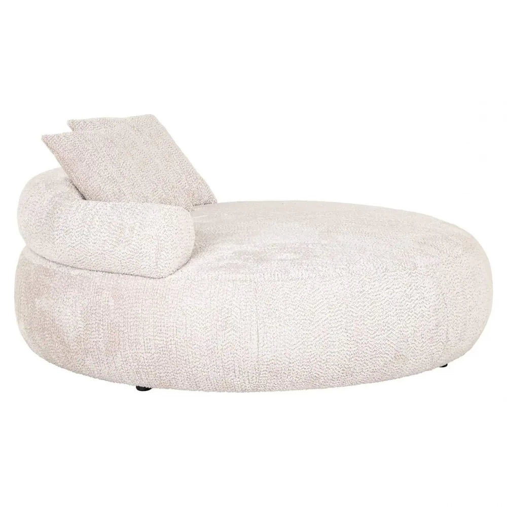 Canapea fixa rotunda tapitata cu Stofa be lovely Crem D167cm Tivola Richmond interiors
