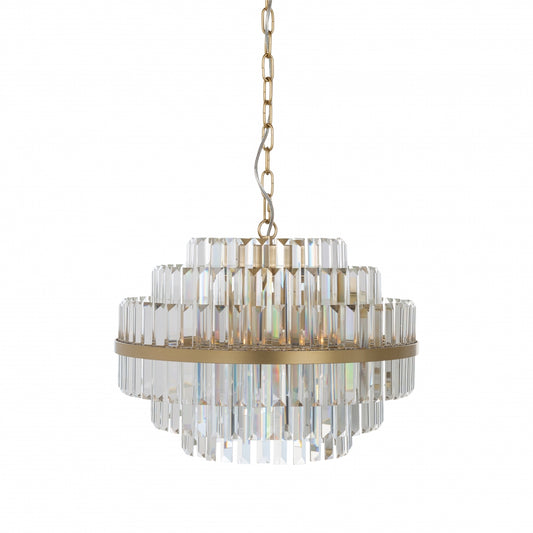 Candelabru din Metal si Cristal Auriu/Transparent D49xH170cm Desire Richmond Interiors