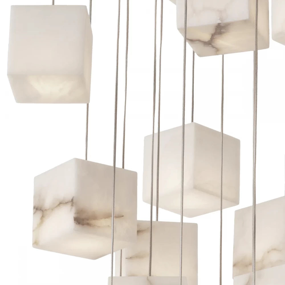 Candelabru din Otel inoxdabil Alama atichizata si Alabastru Alb H180xL60cm Duboce Eichholtz