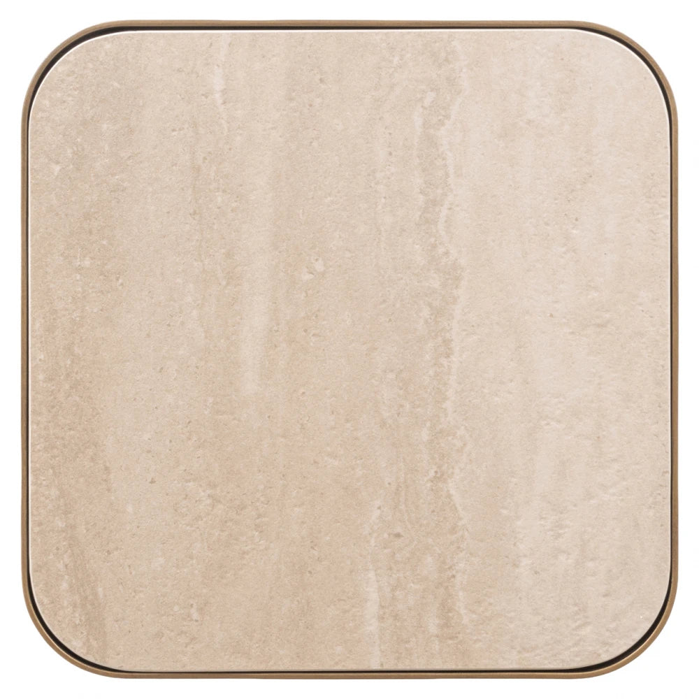 Coloana din Metal Alama si Ceramica/Sticla Bej/Negru L30xH100cm Claridge Richmond interiors