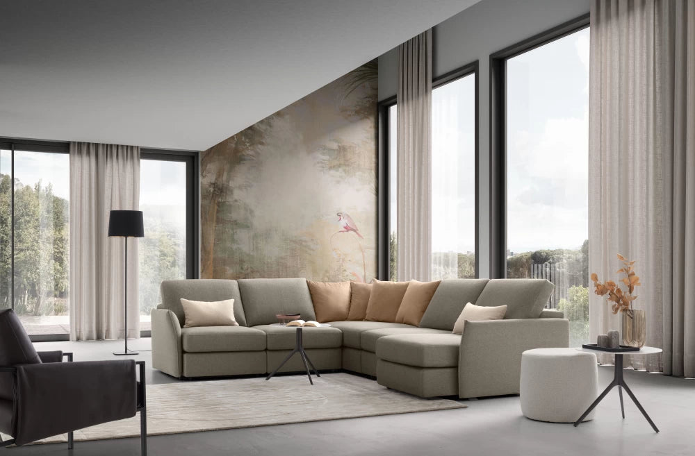 Coltar modular cu sezut retractabil L268x307cm Soho Double