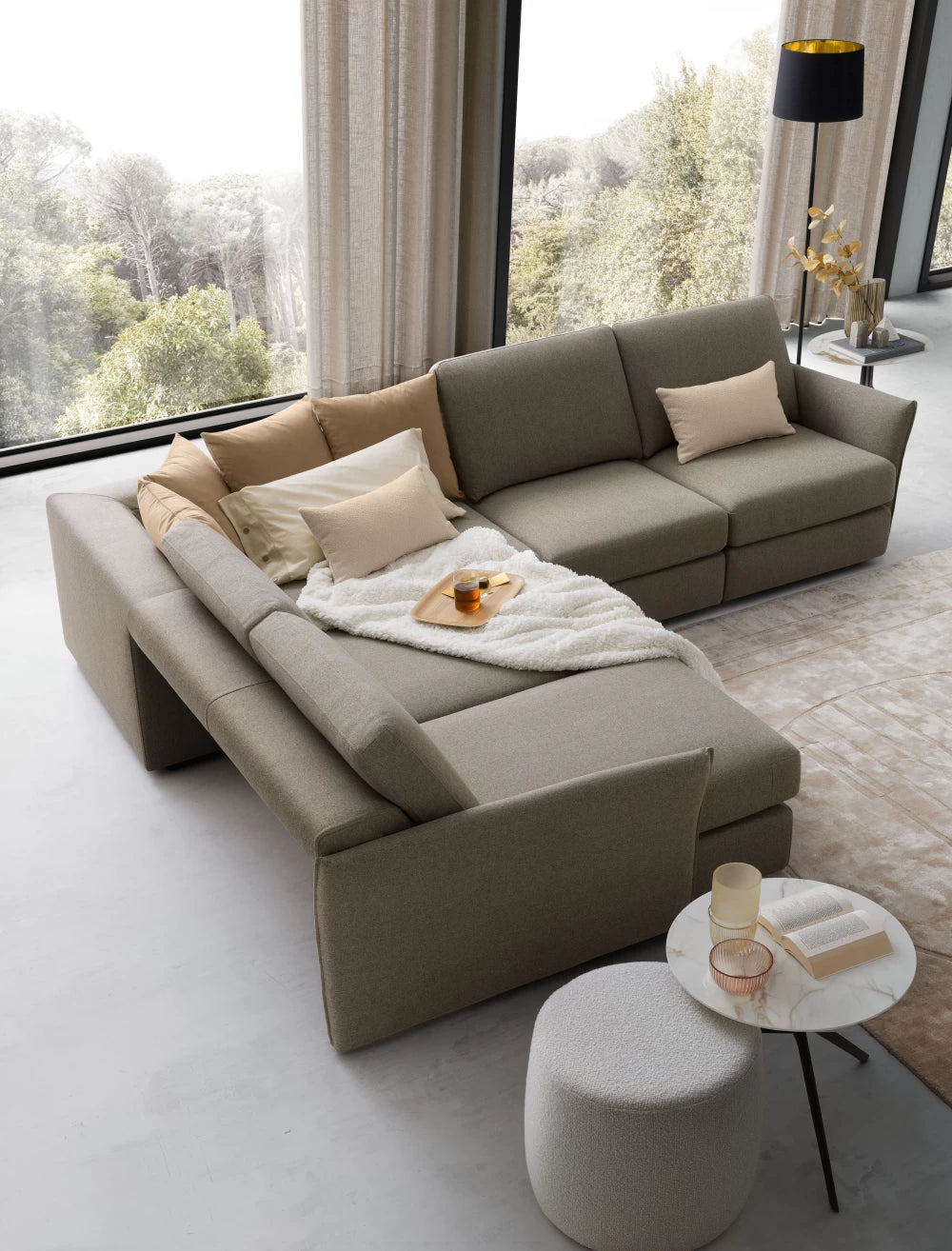 Coltar modular cu sezut retractabil L268x307cm Soho Double