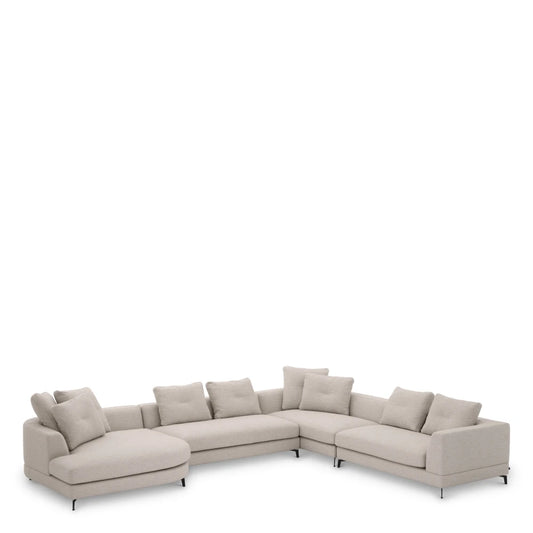 Coltar tapitat cu Stofa Aveiro Bej sand L410xA320xH65cm Moderno L Eichholtz
