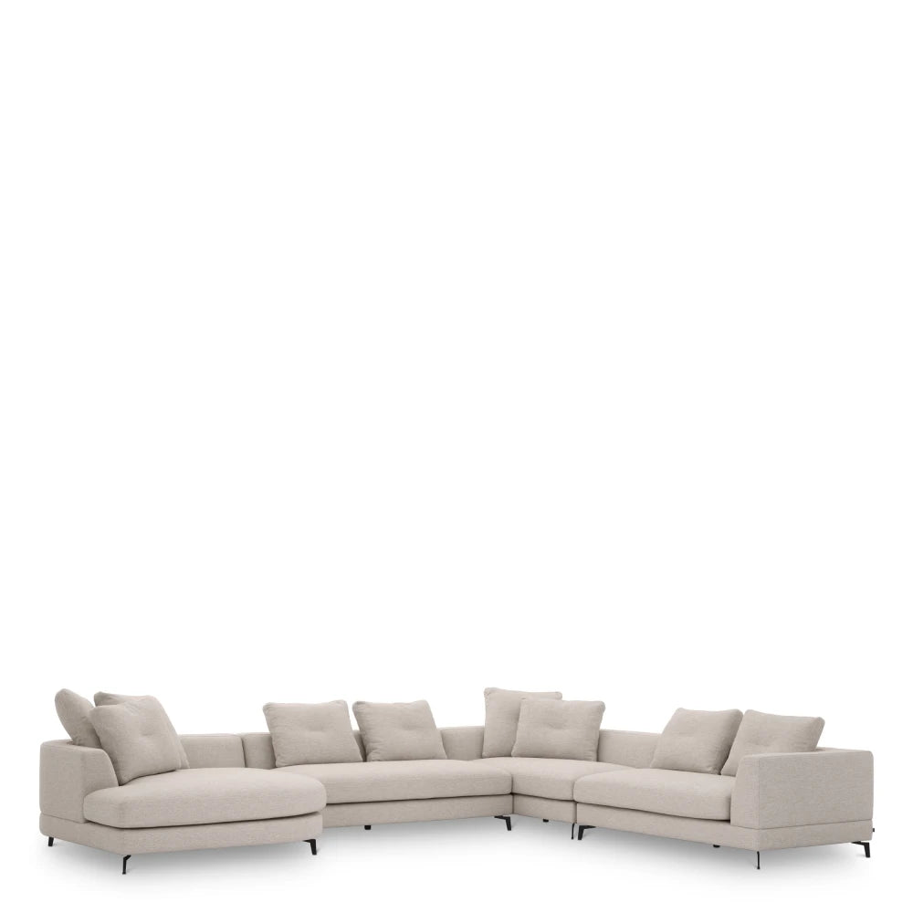 Coltar tapitat cu Stofa Aveiro Bej sand L410xA320xH65cm Moderno L Eichholtz