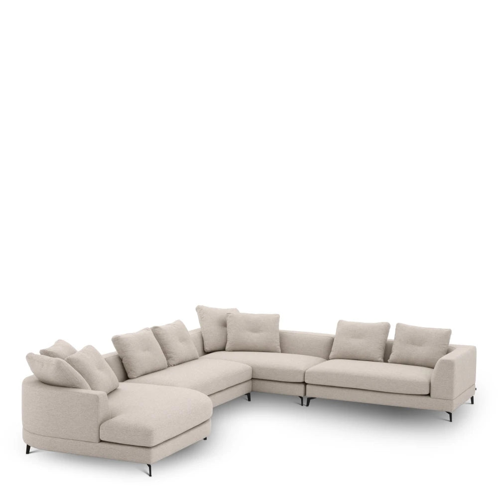 Coltar tapitat cu Stofa Aveiro Bej sand L410xA320xH65cm Moderno L Eichholtz
