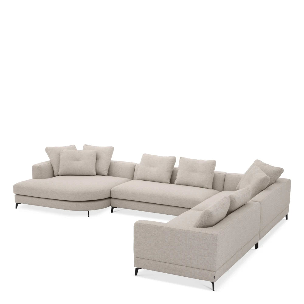 Coltar tapitat cu Stofa Aveiro Bej sand L410xA320xH65cm Moderno L Eichholtz