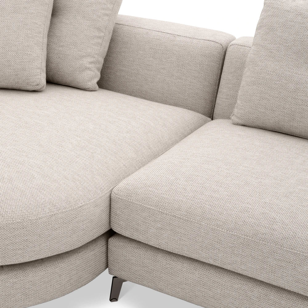 Coltar tapitat cu Stofa Aveiro Bej sand L410xA320xH65cm Moderno L Eichholtz