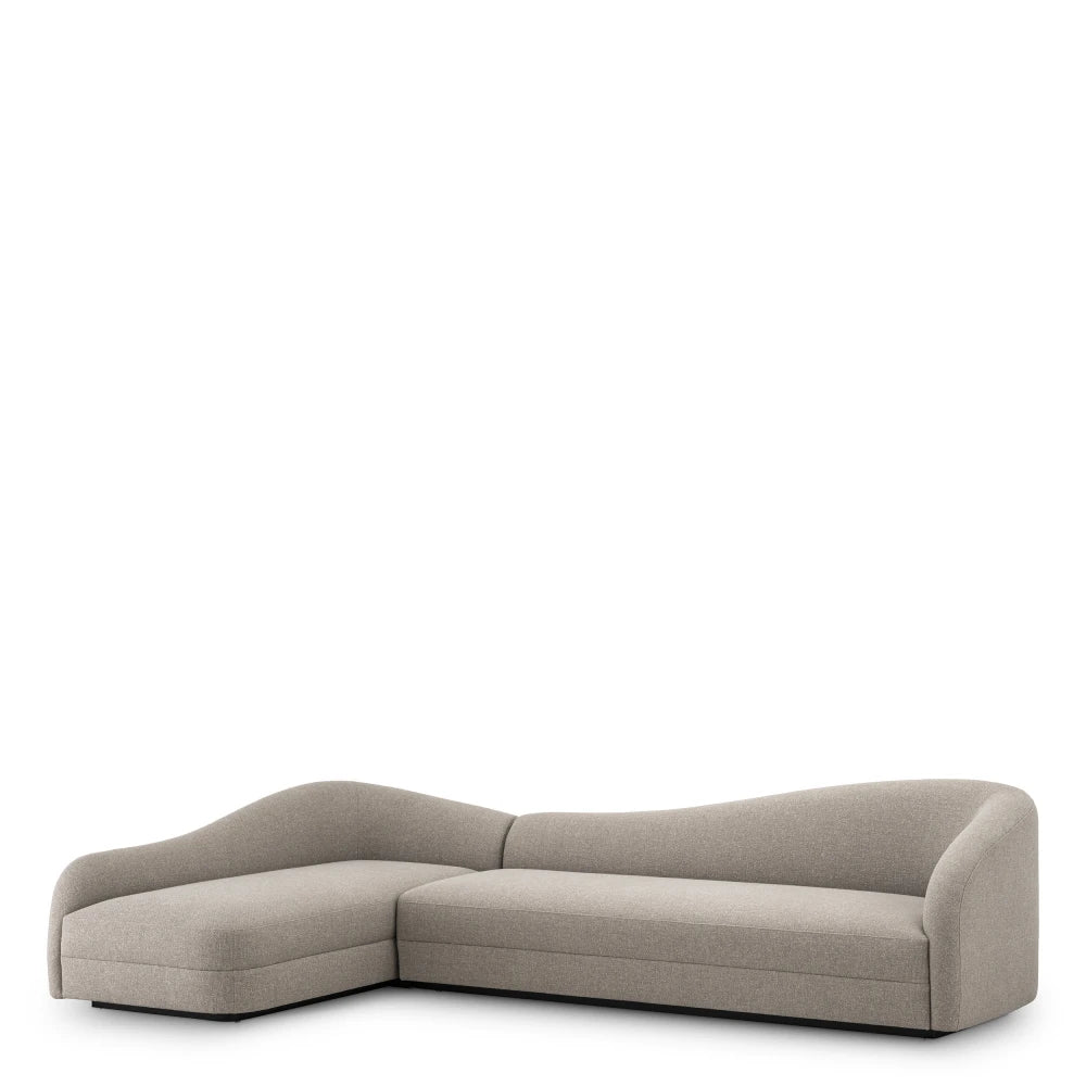 Coltar tapitat cu Stofa Reve Grej L320xA190xH82cm Divisadero Lounge Eichholtz