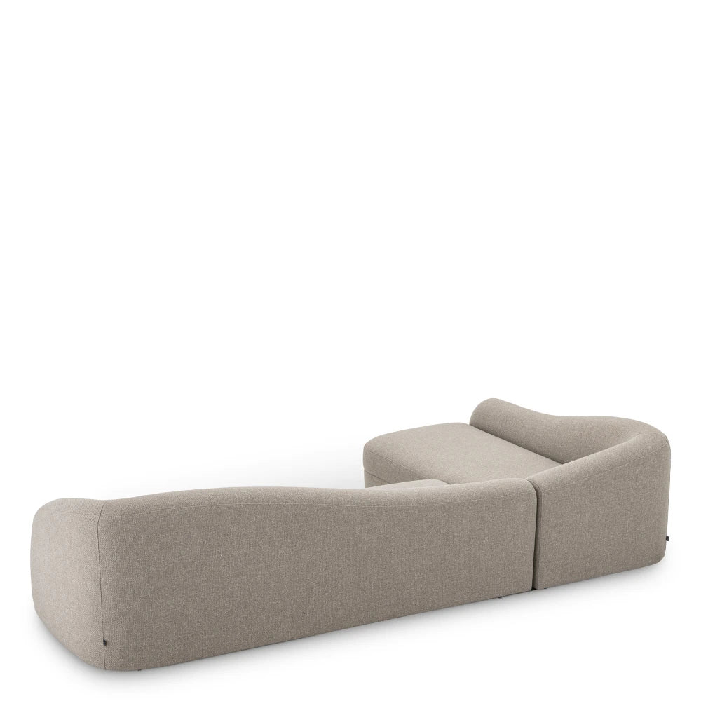Coltar tapitat cu Stofa Reve Grej L320xA190xH82cm Divisadero Lounge Eichholtz