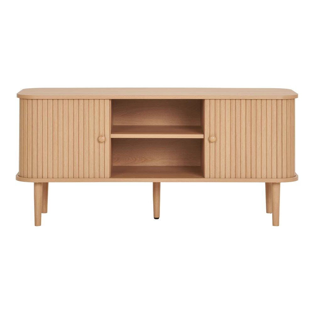 Comoda TV din MDF Maro si Lemn de pin Maro L113xH51.5cm Nikko