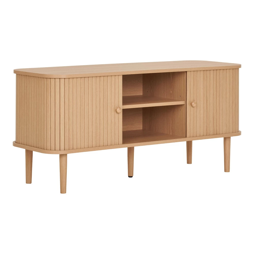 Comoda TV din MDF Maro si Lemn de pin Maro L113xH51.5cm Nikko