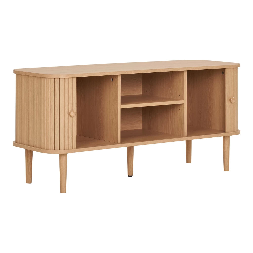 Comoda TV din MDF Maro si Lemn de pin Maro L113xH51.5cm Nikko
