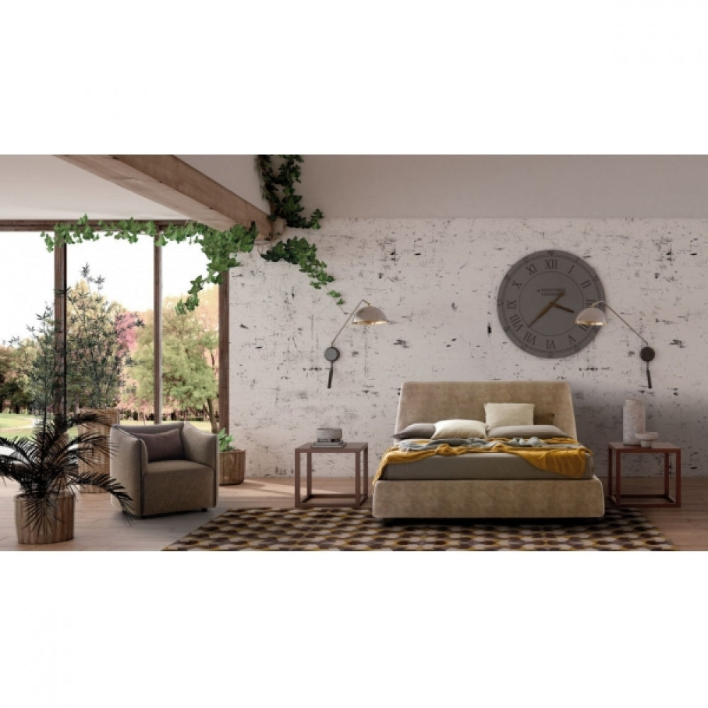 Pat tapitat Calvin cu somiera si husa detasabila 180x200cm