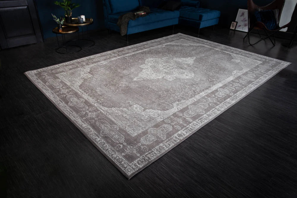 Covor din Bumbac/Poliester Gri L350cm Pure Unique