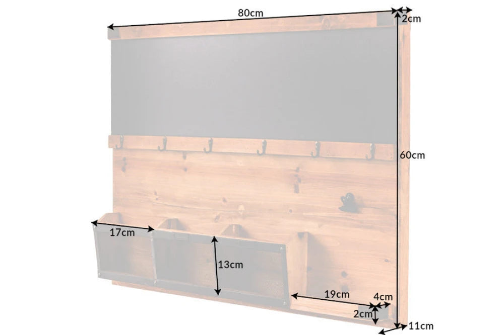 Cuier din Lemn de pin Maro H60xL80cm Heritage