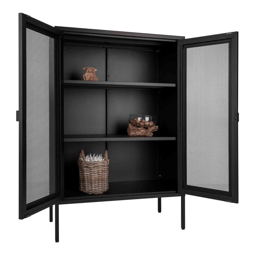 Dulap din Metal Negru L80xH120cm Melbourne