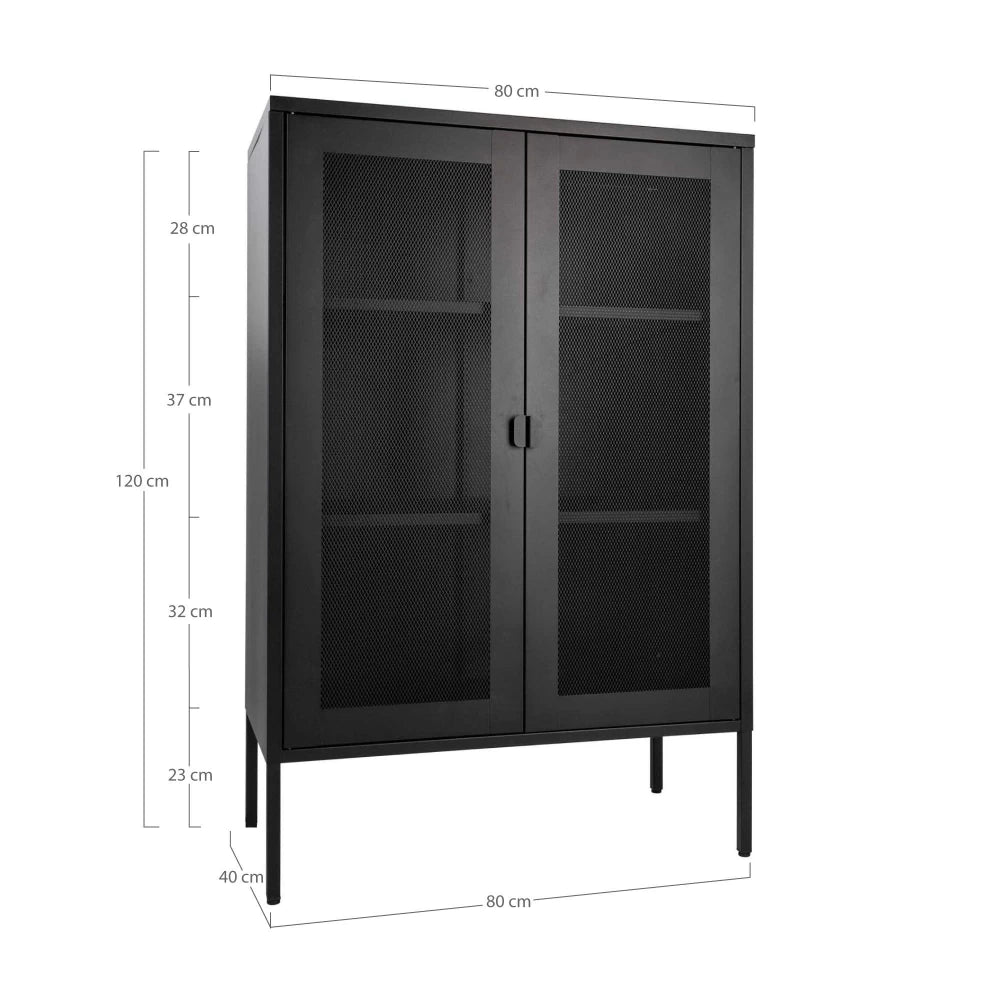 Dulap din Metal Negru L80xH120cm Melbourne