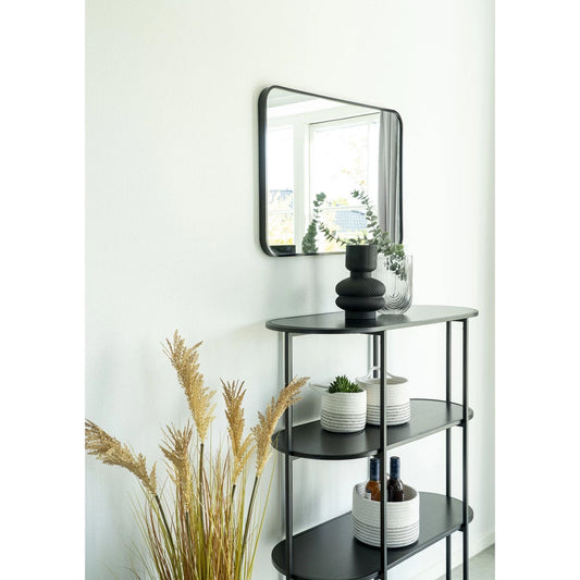 Etajera cu 4 rafturi din PAL Negru si Metal Negru L85xH111cm Vita