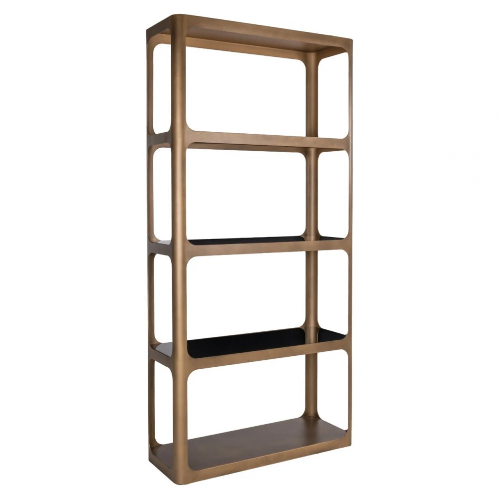 Etajera din Metal Alama si Ceramica/Sticla Bej/Negru L100xH210cm Claridge Richmond interiors