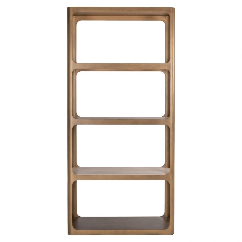 Etajera din Metal Alama si Ceramica/Sticla Bej/Negru L100xH210cm Claridge Richmond interiors