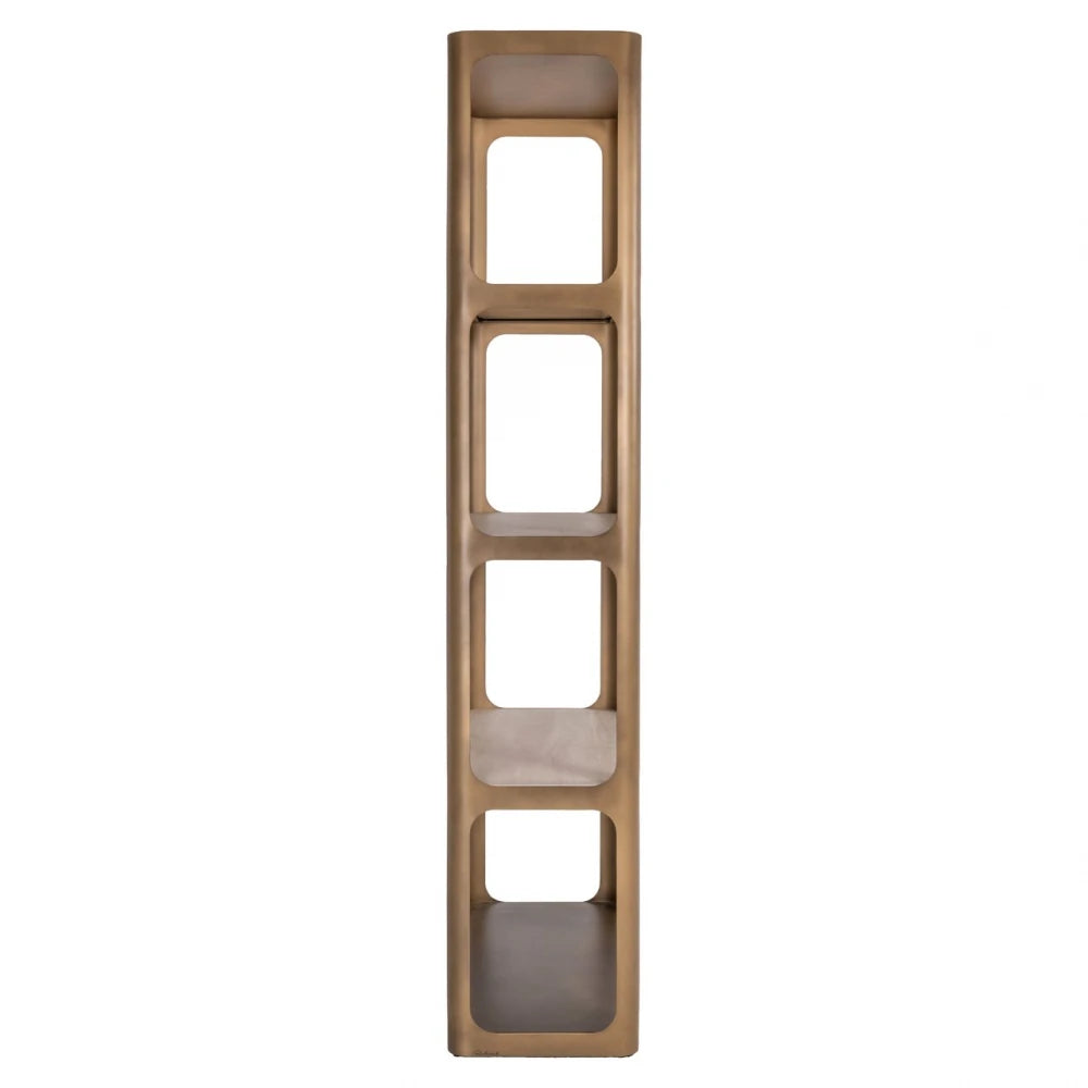 Etajera din Metal Alama si Ceramica/Sticla Bej/Negru L100xH210cm Claridge Richmond interiors