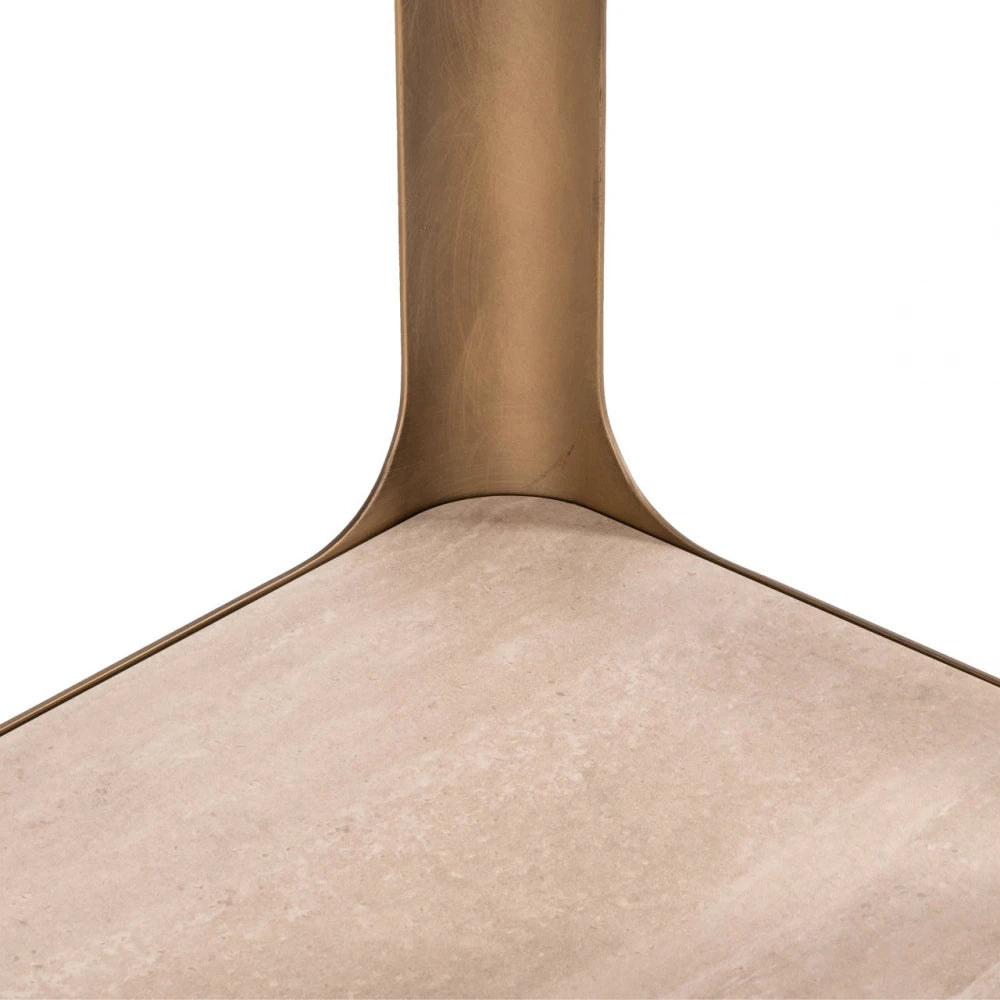 Etajera din Metal Alama si Ceramica/Sticla Bej/Negru L100xH210cm Claridge Richmond interiors