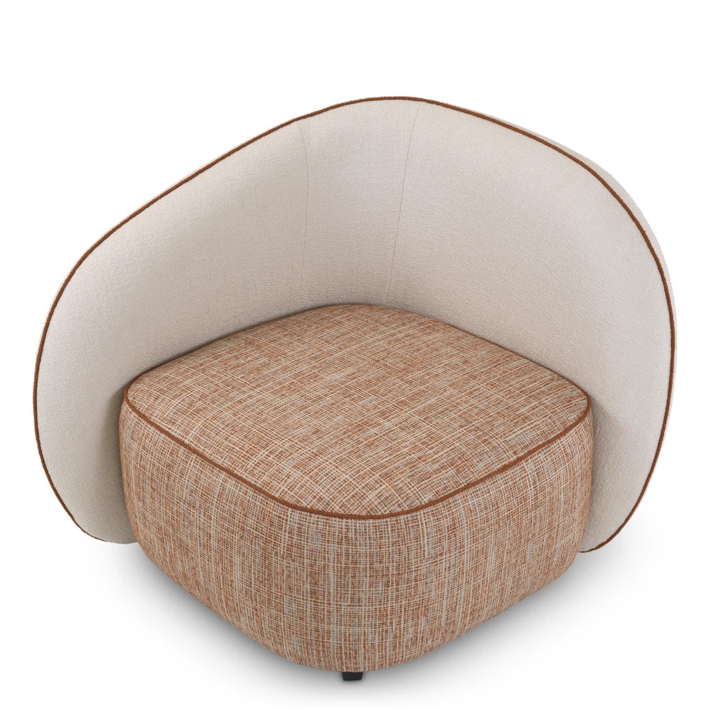 Fotoliu brat stanga tapitat cu Stofa Multicolor L90xA85xH82cm San Marino Eichholtz