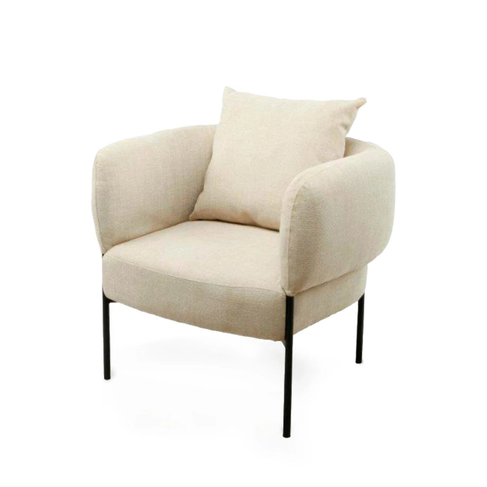 Fotoliu clasic cu perna lombara AGADIR Bej L80cm x A75cm x H77cm