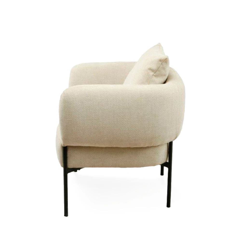 Fotoliu clasic cu perna lombara AGADIR Bej L80cm x A75cm x H77cm