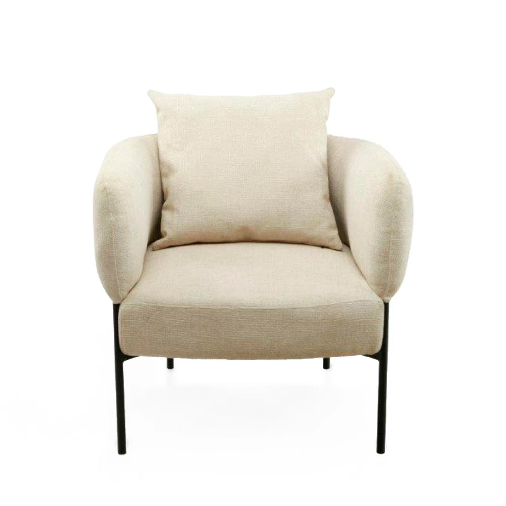 Fotoliu clasic cu perna lombara AGADIR Bej L80cm x A75cm x H77cm