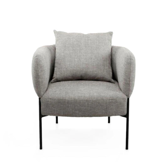 Fotoliu clasic cu perna lombara AGADIR Gri L80cm x A75cm x H77cm