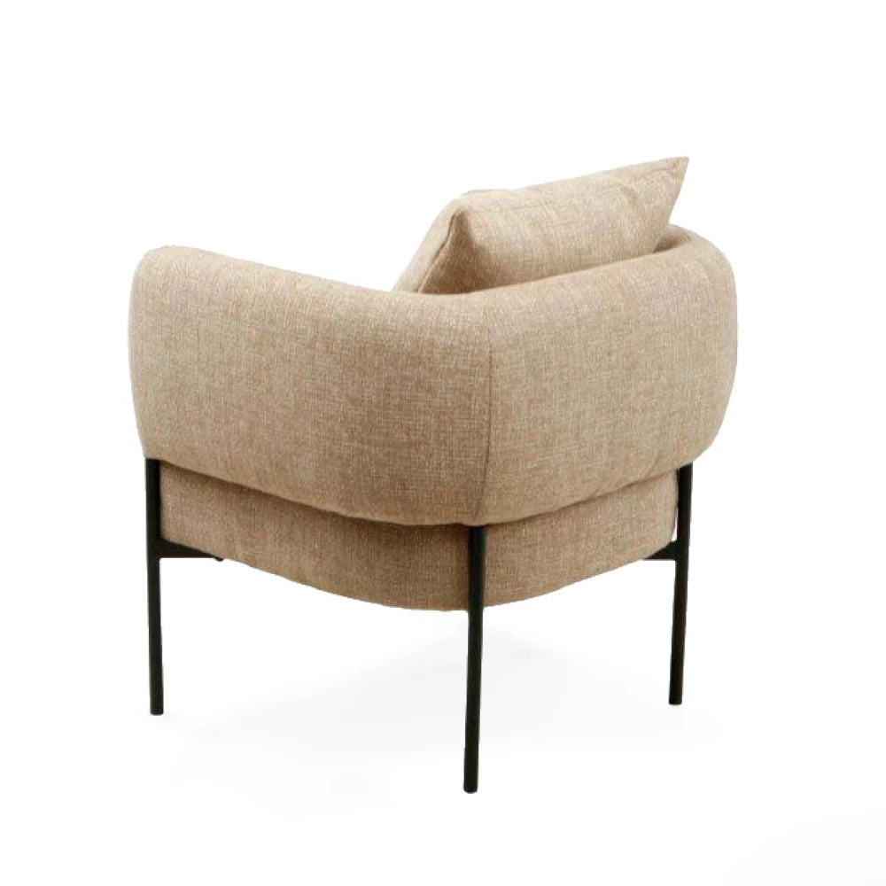 Fotoliu clasic cu perna lombara AGADIR Taupe L80cm x A75cm x H77cm