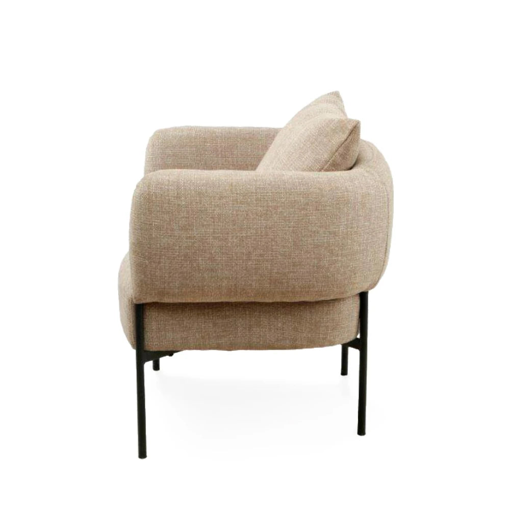 Fotoliu clasic cu perna lombara AGADIR Taupe L80cm x A75cm x H77cm