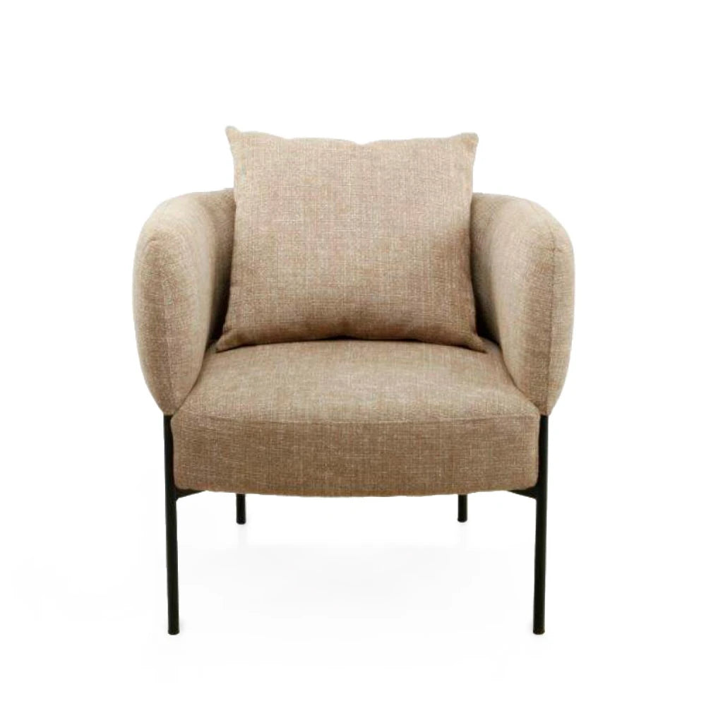 Fotoliu clasic cu perna lombara AGADIR Taupe L80cm x A75cm x H77cm