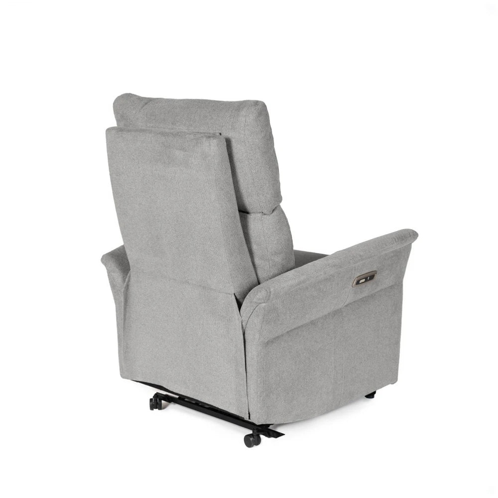 Fotoliu cu recliner electric 2 motoare MISAKI Gri deschis L66cm x A84cm x H107cm