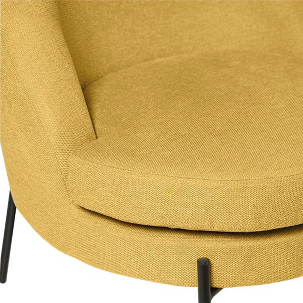 Fotoliu modern ergonomic EVORA Mustar L70cm x A58cm x H80cm