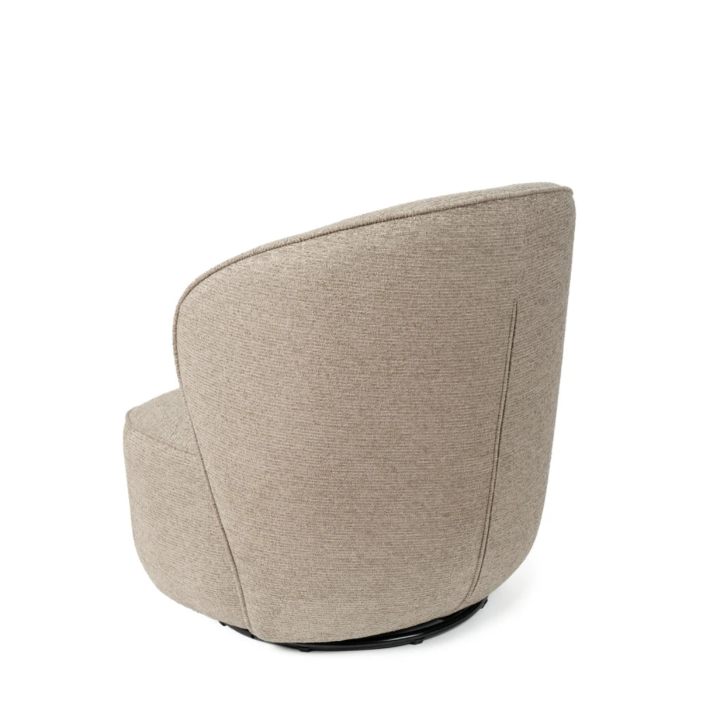 Fotoliu rotativ 360 retro modern HAVANA Taupe L75cm x A80cm x H81cm
